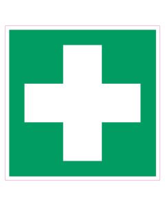 Pictogramme autocollant premiers secours 20x20cm